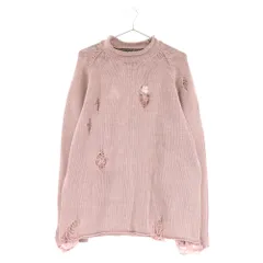 NUMBER (N)INE (ナンバーナイン) RIPPED KNIT クラッシュダメージ加工ニットセーター 長袖セーター ピンクのサムネイル