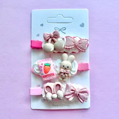 ハンドメイド 前髪クリップ 前髪ピン ホイップデコ ホイップヘアピン ヘアピン