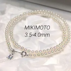 nils様【MIKIMOTO】あこや真珠 Mチャーム ネックレス 約3.5-4mm 356