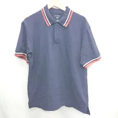 ◇ ⊂ UNIQLO ユニクロ ×JW Anderson 半袖 ポロシャツ サイズL ネイビー メンズ E  【1502180016004】