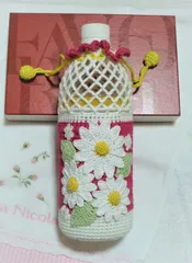 2wayペットボトルカバー☆トロピカルピンク☆マーガレット