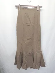 ◇ ⊂ LAUIR ラウアー スリット ロング丈 マーメイド スカート サイズM グレージュ系 レディース E  【1411070012906】