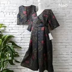 75　手染め大輔　着物リメイク　若草色紬　ロングベストとパンツ　L〜フリーサイズ 6f7fc381c70007135e298240b05c29