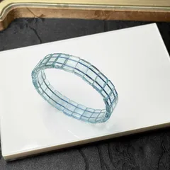 綺麗 EU製 ★ブルートパーズ★バングル パワーストーン 天然石 綺麗 お守り ギフト 12.2*7.9*3.7mm ZB8479