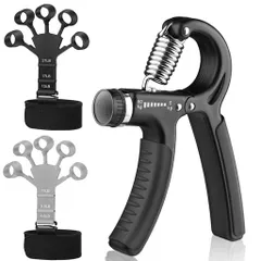 Yasoku3個セットフィンガーパワーフィンガートレーナー指トレーニング握力6つの抵抗調節可能6.6LB-21LB左右指ストレッチャーフィンガーグリップ指筋トレハンドグリップ握力トレーニング握…