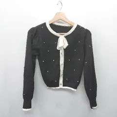 ◇ ⊇ GRL グレイル 総柄 長袖 ニット サイズL ブラック系 レディース E  【1410290005392】