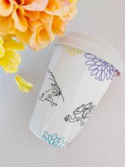 鳥獣戯画＊お花のタンブラー