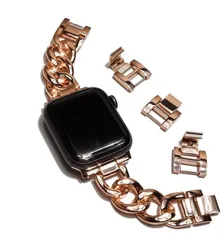 Royce&Roland 互換品 互換品/代替品 チェーンバンド おしゃれ 時計 メタル/シルバー 工具不要/メンズ レディース ギフト プレゼント applewatch 44mm(ピンクゴールド,  44mm 45mm 46mm 49mm)