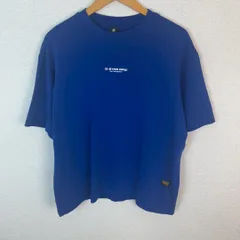 G-STAR RAW ジースターロゥ 半袖Tシャツ センターロゴ ブルー Sサイズ メンズ 古着 ストリート