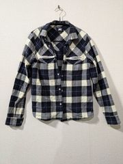 HELLY HANSEN レディース チェック柄 長袖シャツ S ネイビー