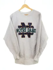チャンピオン Champion 90s 90's 刺繍タグ REVERSE WEAVE リバースウィーブ USA製 NOTRE DAME カレッジ プリント XL スウェット グレー 103MT-2618