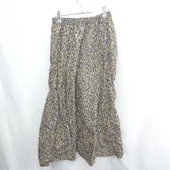 ◇ ⊂ CIAOPANIC TYPY 豹柄 レオパード ウエストゴム ロング丈 フレア スカート サイズONE カーキ ブラック レディース E  【1502060044684】