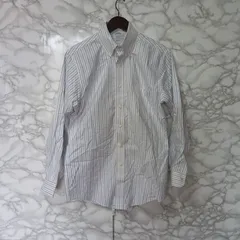 未使用品<!-利用不可文字-!>  ブルックスブラザーズ  BROOKS BROTHERS  マレーシア製 ボタンダウン  ストライプ  ドレスシャツ  メンズ  【15-32】　白　ホワイト　綿100%   コットン