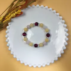 ピンクタイガーアイ&アラゴナイト&ローズクォーツ パワーストーン ブレスレット メンズ レディース 男性 女性 幸運 開運  [13]