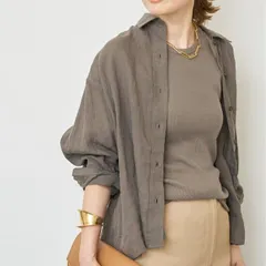 【新品タグ付き】Deuxieme Classe リネンカシュクールシャツ Deuxieme Classe（ドゥーズィエムクラス）の「カシュクール