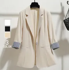 サマージャケット レディース テーラードジャケット 7分袖 夏用 ショート丈 ビジネス スーツ フォーマル 無地 薄手 通勤sandoumi01