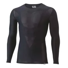 「日本サイズ」ヨネックス(YONEX) 2024 ユニセックス STB アスリートモデル Vネック長袖シャツ 機能インナー STBA1023-007 ブラック(24y3mトレーニング)【メール便発送】(320049957)