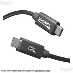 [DJ24000069] Plugable USB4 ケーブル 40Gbps 240W充電対応 1m  (未開封)