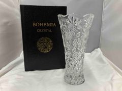 ボヘミアクリスタル 花瓶 500PK レースカット フラワーベース - メルカリ