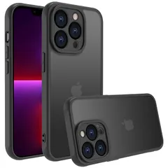 iPhone 13 Pro Max ケース iphone ケース iPhone 13 Pro Max ケース スマホカバー 耐衝撃 指紋防止 滑り止め マット半透明 黄ばみなし レンズ保護 米軍MIL規格アイフォン 13 Pro Max 用カバー インチ  1