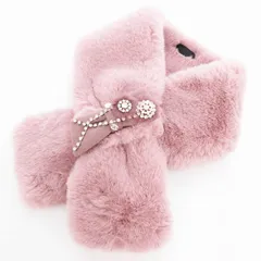 トゥービーシック TO BE CHIC タグ付き ティペット フェイクファー リボン ビジュー ピンク /AEのサムネイル