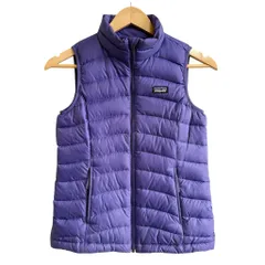 大人気　Patagonia 紫色 ダウンベスト Lサイズ patagonia パタゴニア キッズ ダウンベスト 60505FA12 パープル