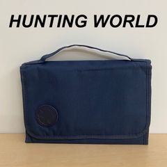 HUNTING WORLD トラベルポーチ ネイビー 収納力抜群 - メルカリ
