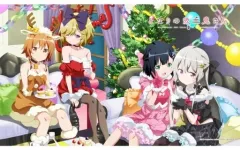 【中古】抱き枕カバー・シーツ・ブランケット ソフィー＆灯＆ひなた＆エリー/クリスマス 描き下ろしブランケット 「となりの吸血鬼さん」