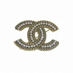 シャネル　CHANEL　ココマーク　ラインストーン　ヴィンテージ　ブランド小物　ブローチ　レディース