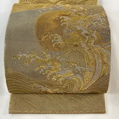 正絹 袋帯 太鼓柄 誉田屋源兵衛 純金 月と大波 極上 逸品 未使用品 正絹 袋帯 太鼓柄 誉田屋源兵衛 純金 月と大波 極上 逸品 未使用品