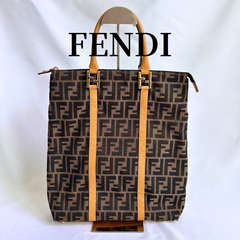 FENDI ズッカ柄 トートバッグ 袋付き ハンドバッグ ブランドバッグ ブランドヴィンテージ ブラウン ベージュ