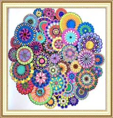 【人気商品】初心者 DIY 刺キット 上級者 日本語説明書付き キット クロスステッチ 花曼荼羅アート文様 クロスステッチ CT 40cmx40cm 11 Hyahx