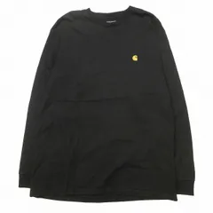 美品 21AW カーハート carhartt WIP Work in progress L/S CHASE T-SHIRT ロングスリーブ チェイス Tシャツ 長袖 ロゴ 刺繍 ヘビーウェイト コットン クルーネック 丸首 プルオーバー カットソー