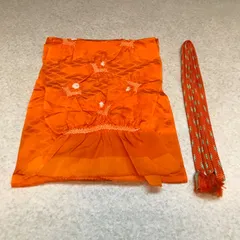 【美品】帯揚げ 帯締め セット オレンジ 正装用 着物 女性 婦人 レディース 和装小物 和装 着物 留袖 訪問着 振袖　kimono #きもの猫田 N0223
