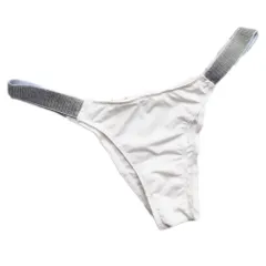 Tバック ショーツ キラキラ セクシー 滑らか レディース スタイリッシュ 勝負下着 上品 オシャレ ランジェリー M ホワイト