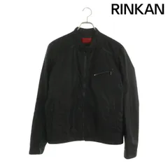 タグ付新品未使用 HUGO BOSS 現行 ウール ジップアップブルゾン XL BOSS - ジップアップジャケット バージンウールサージ - ブラック