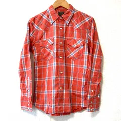 (^w^)b EDWIN エドウィン GET526 チェック柄 ネルシャツ ウエスタンシャツ 長袖 トップス アメカジ カジュアル ストリート コットン100% 赤チェック レッド メンズ 男性 サイズM