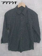 ◇ HARE ハレ ドット 水玉 長袖 シャツ サイズS ブラック ホワイト メンズ 【中古】 【1002802297489】