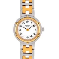エルメス HERMES クリッパー 腕時計 ホワイト文字盤 レディース【中古】