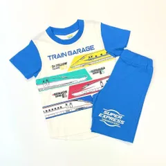 子供服 男の子 新幹線 110cm 120cm 乗り物 車 電車 上下 セット  新品 半袖
