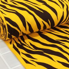 約110×31cm　トラ柄・ゼブラ柄 ツイル 6990-5D イエロー　生地 布地 布 ハンドメイド