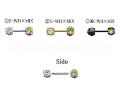 １８Ｇ軟骨サイコロストーン ボディピアス 耳ピアス 軟骨ピアス 片耳ピアス