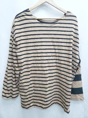 ◇ JOURNAL STANDARD relume レリューム ボーダー 長袖 Tシャツ カットソー サイズF ベージュ ブラック レディース P  【1407100020720】