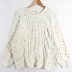 ロデオクラウンズワイドボウル RODEO CROWNS WIDE BOWL RCWB ニット セーター 長袖 ケーブル編み オーバーサイズ FREE アイボリー kz11099