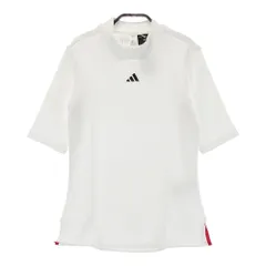 サイズ：S ADIDAS GOLF アディダスゴルフ 2024年モデル モックネック半袖Tシャツ  ホワイト系 [240101355574]# ゴルフウェア レディース ストスト