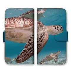Galaxy S21 Ultra 5G SC-52B ケース 手帳型 ギャラクシーS21ウルトラ スマホケース 携帯ケース 亀 カメ かめ 海亀 ホヌ ウミガメ ダイビング 海の生き物 かわいい 綺麗 写真 ブルー カラー02