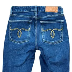 MOUSSY WF Rebirth embroidery SKINNY スキニーデニム インディゴ サイズ23 レディースXXS マウジー リバース