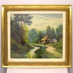 C.Pissarro 風景画 ゴールドフレーム インテリア 壁掛け 格安 - メルカリ