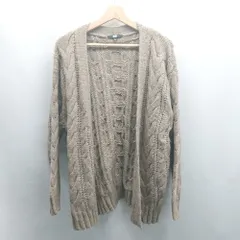 ◇ ⊇ UNIQLO ユニクロ ローゲージ 長袖 カーディガン サイズM ブラウン系 レディース E  【1505290007849】