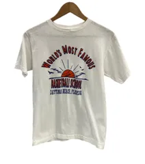 チャンピオン Champion 70's 70年代 バータグ 4段プリント BASKETBALL SCHOOL MADE IN USA アメリカ製 VINTAGE ヴィンテージ  Tシャツ ホワイト Mサイズ 101MT-4593